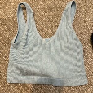 light blue tank top